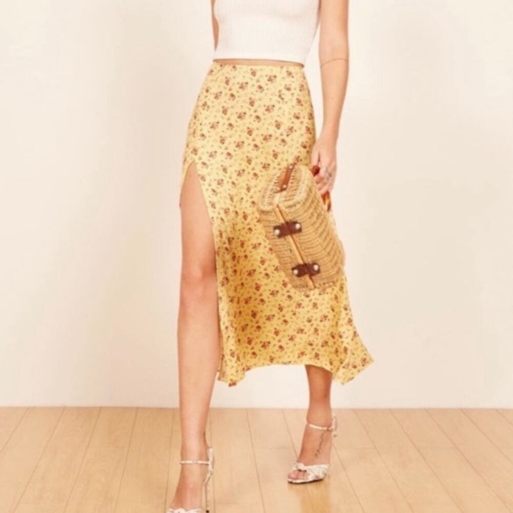 Reformation Zoe Midi Skirt Size 0 - Picture 1 of 7